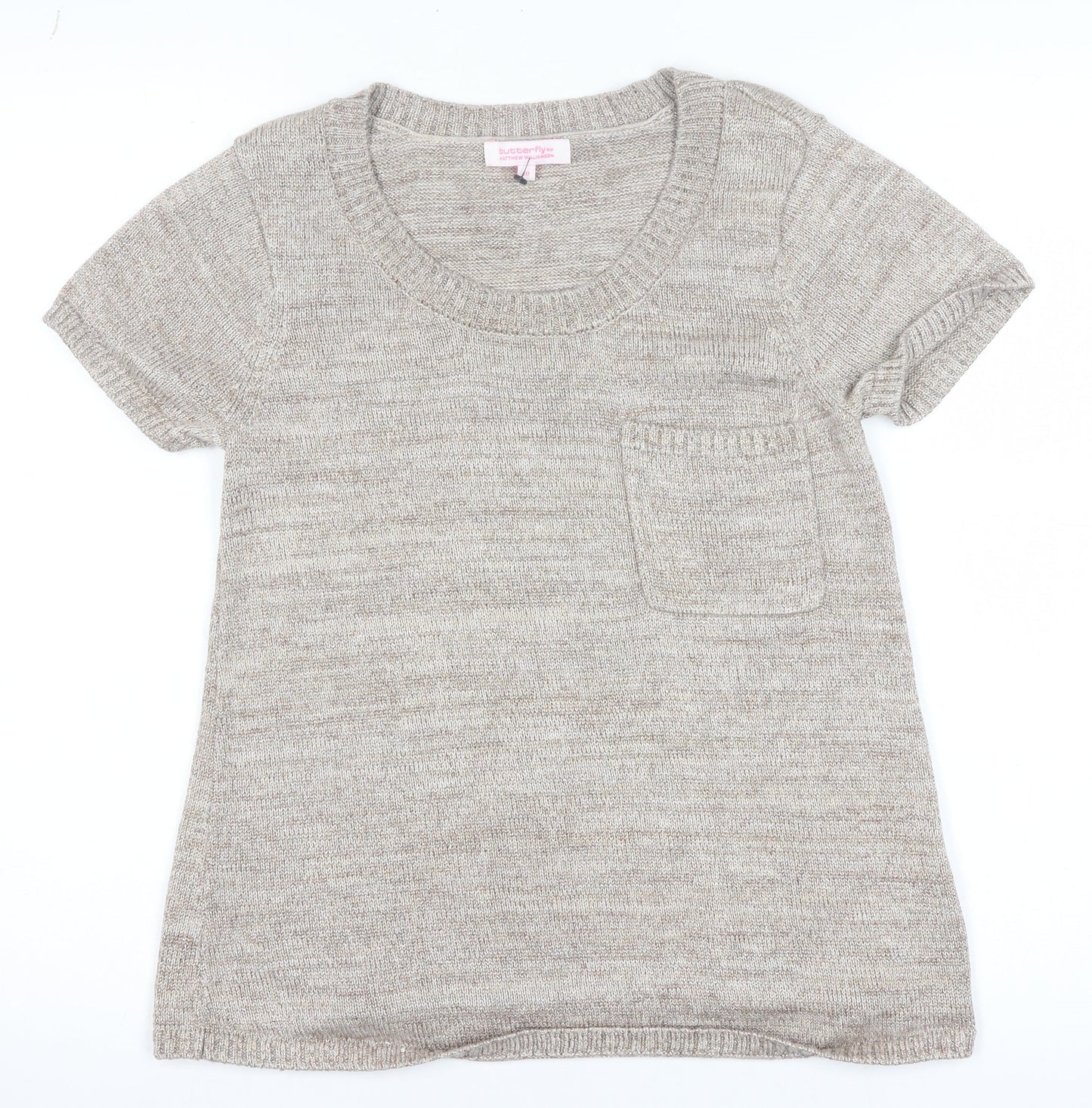 Womens UK Size 10 Butterfly by Matthew Williamson Beige Pullover Jumper