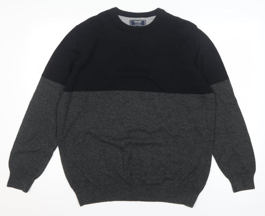 Mens UK Size L Maine New England Black Pullover Jumper