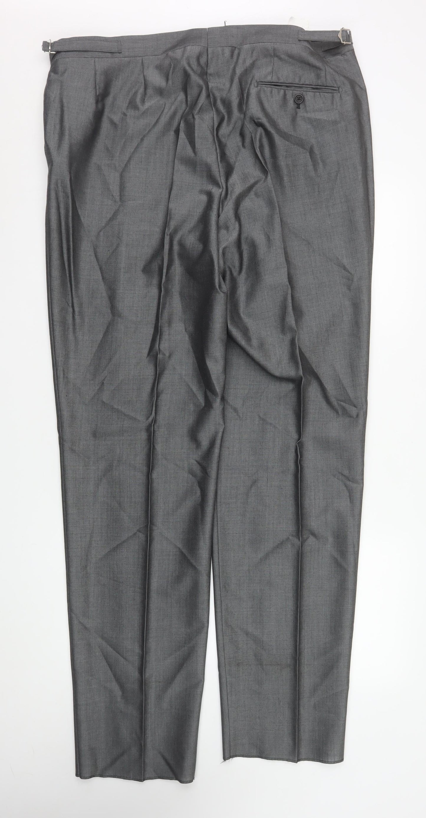 Mens UK Size XL Torre Cerimonia Classic Fit Dress Pants Grey Trousers