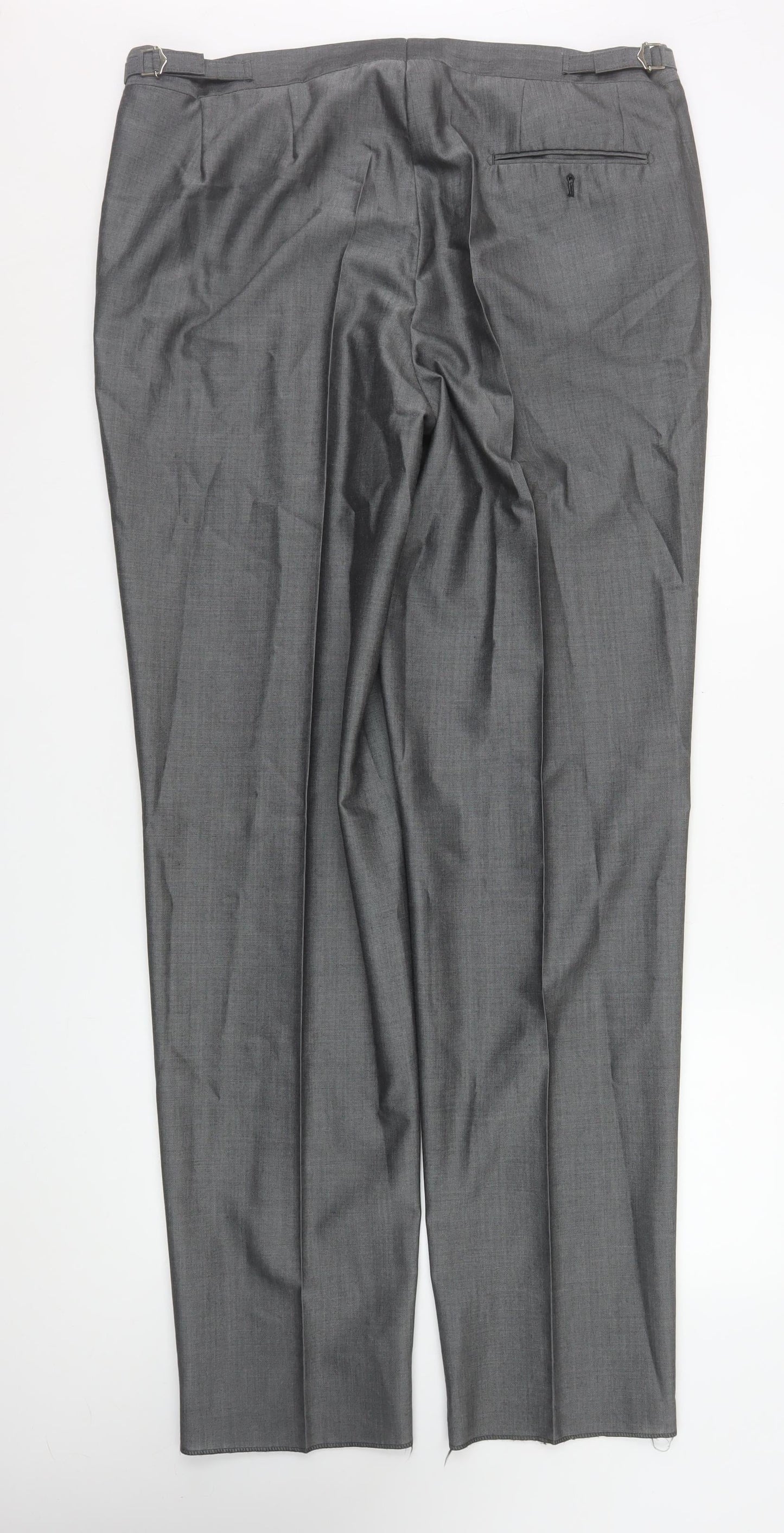 Mens UK Size XL Torre Regular Fit Dress Pants Grey Trousers
