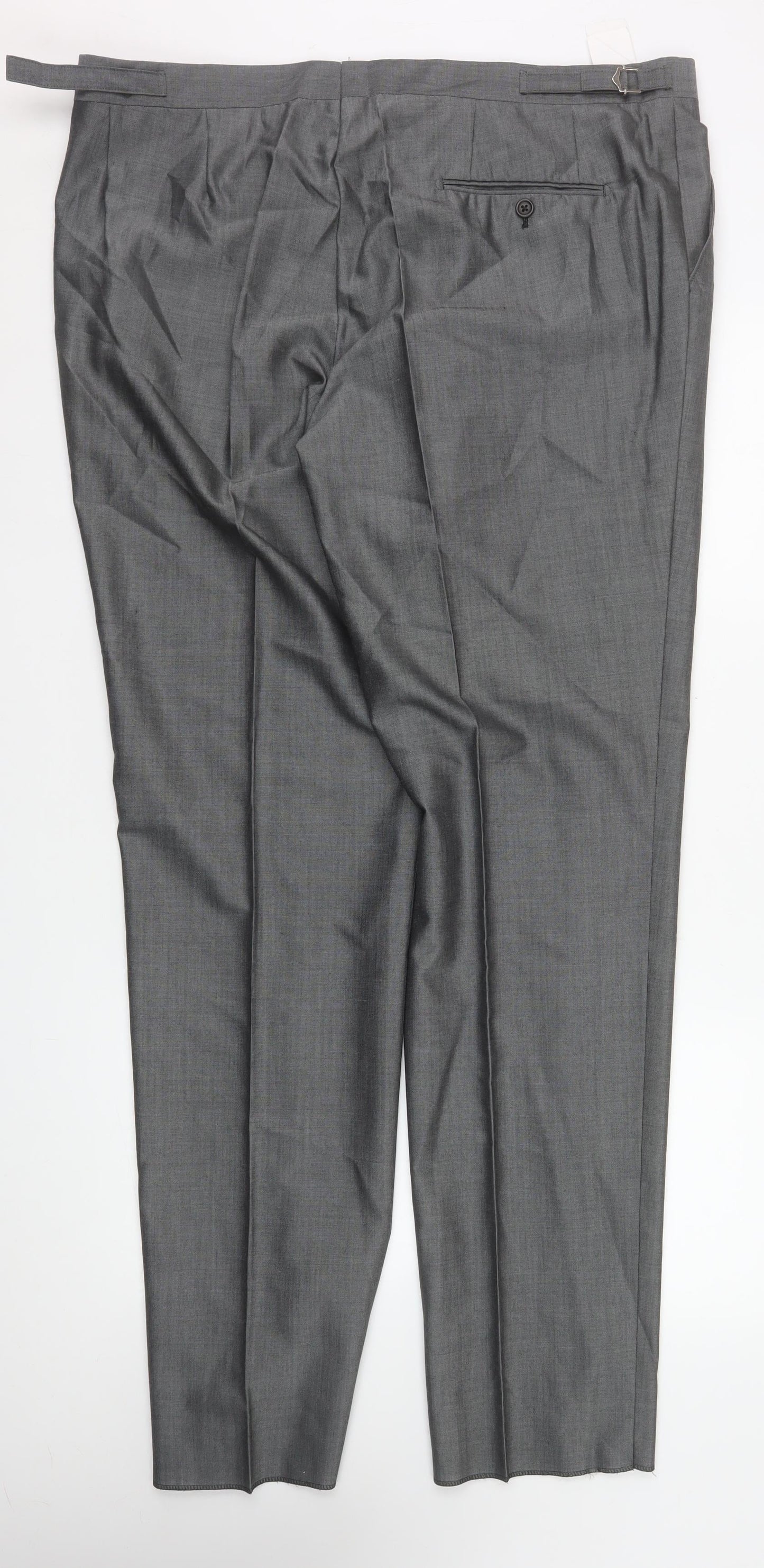 Mens UK Size 40L Torre Cerimonia Classic Fit Dress Pants Grey Trousers