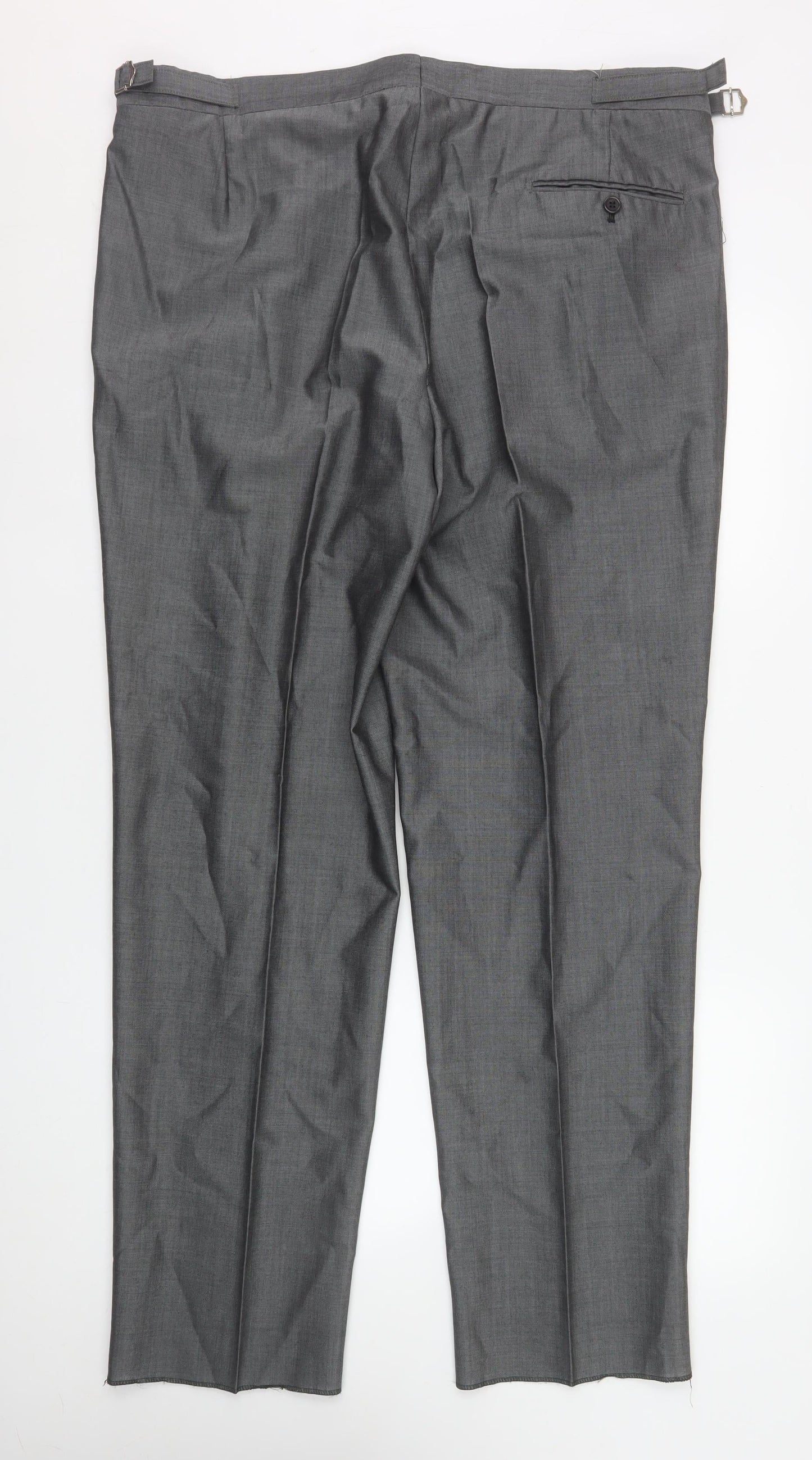 Mens UK Size L Torre Classic Fit Dress Pants Grey Trousers