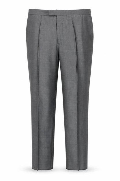 Mens UK Size 40S Torre Regular Fit Dress Pants Grey Trousers
