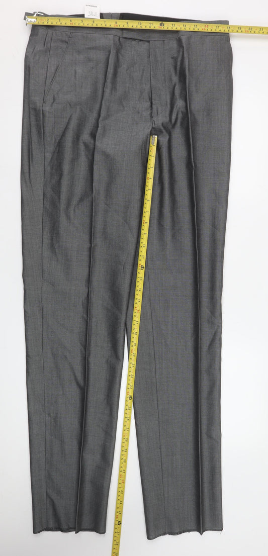 Mens UK Size XL Torre Regular Fit Dress Pants Grey Trousers