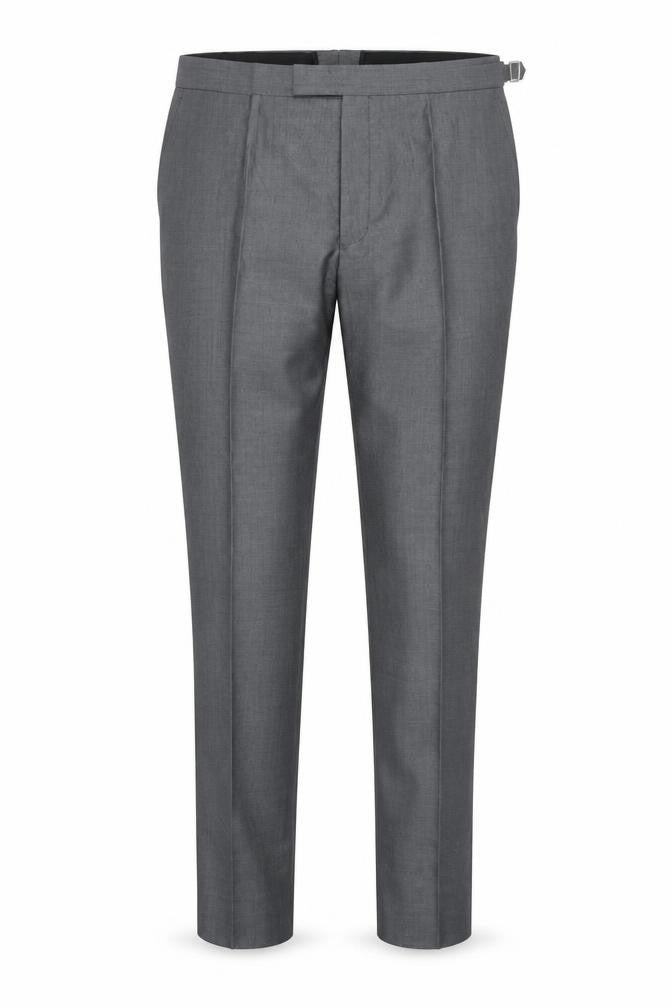 Mens UK Size 42R Torre Regular Fit Dress Pants Grey Trousers