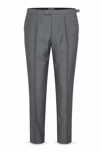 Mens UK Size 42R Torre Regular Fit Dress Pants Grey Trousers