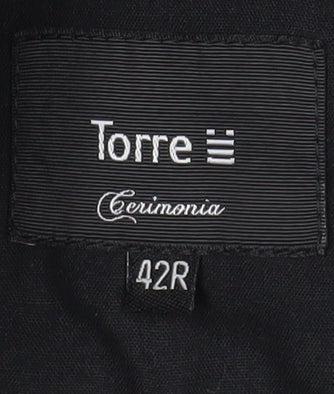 Mens UK Size 42R Torre Regular Fit Dress Pants Grey Trousers