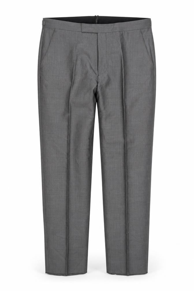 Mens UK Size L Torre Regular Fit Dress Pants Grey Trousers