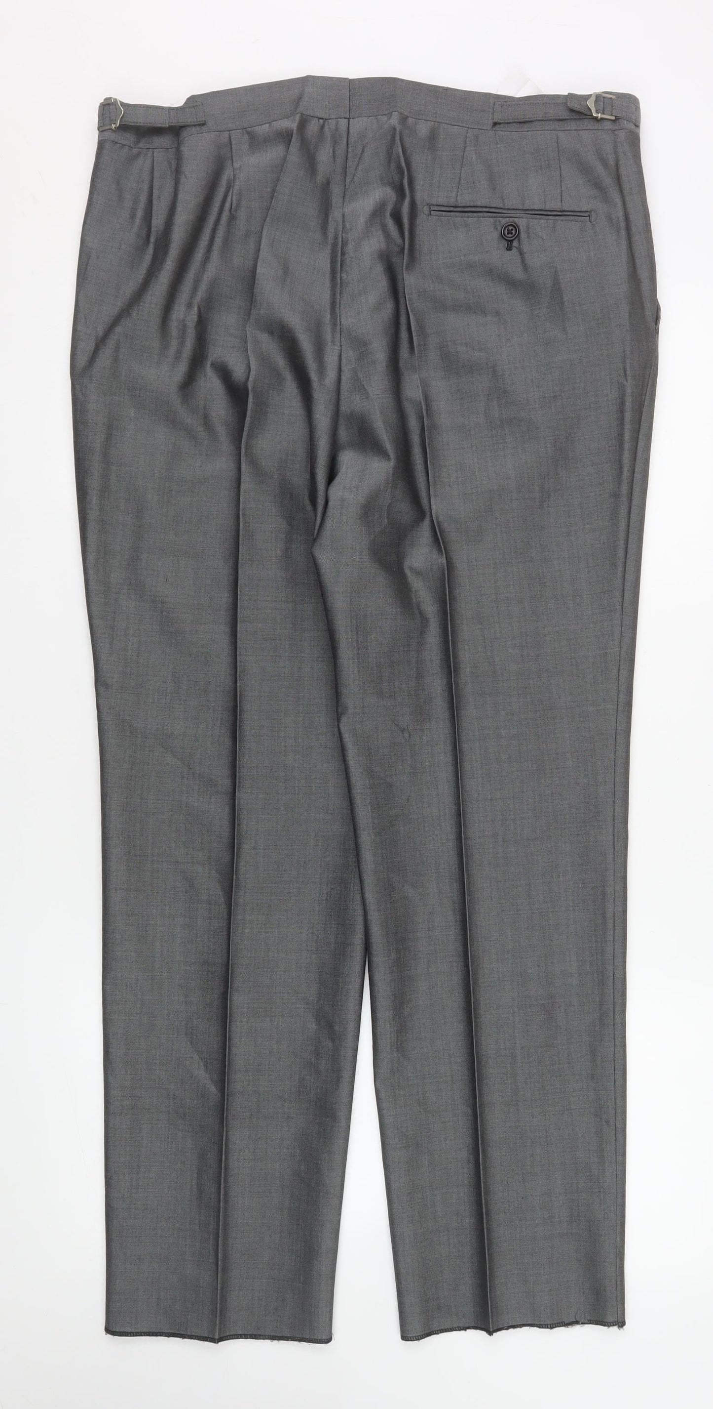 Mens UK Size 36S Torre Regular Fit Dress Pants Grey Trousers