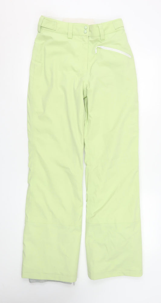 Womens UK Size 10 Sun Valley Regular Fit Snow Pants Green Trousers