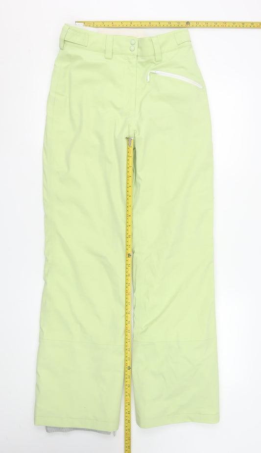 Womens UK Size 10 Sun Valley Regular Fit Snow Pants Green Trousers