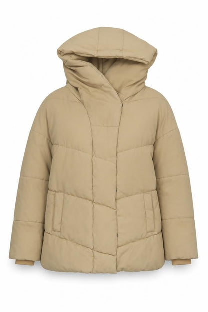 Womens UK Size L Noisy may Beige Puffer Jacket