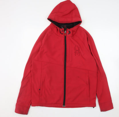 Mens UK Size S Spyder Red Soft Shell
