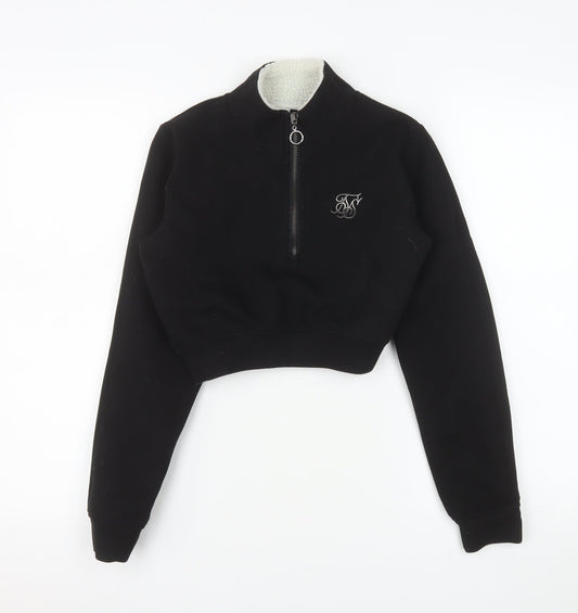 Womens UK Size 6 SikSilk Black Pullover Sweatshirt