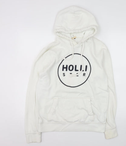 Womens UK Size S Hollister White Pullover Hoodie