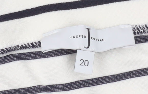 Womens UK Size 20 Jasper Conran White Basic T-Shirt