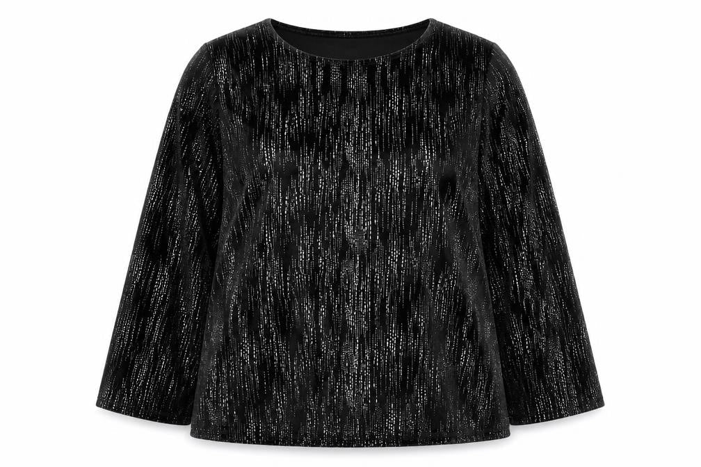 Womens UK Size 20 Saloos Black Tunic Blouse
