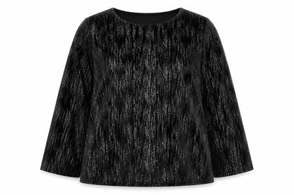 Womens UK Size 20 Saloos Black Tunic Blouse