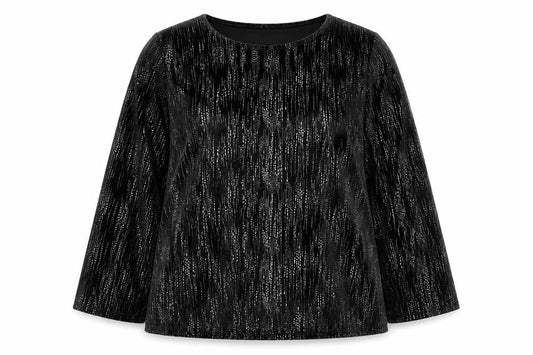 Womens UK Size 20 Saloos Black Tunic Blouse