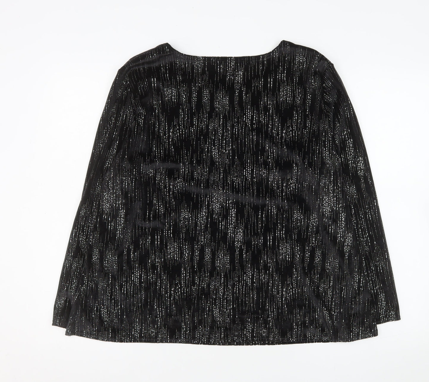 Womens UK Size 20 Saloos Black Tunic Blouse