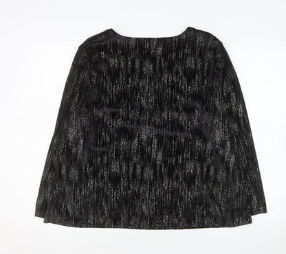 Womens UK Size 20 Saloos Black Tunic Blouse
