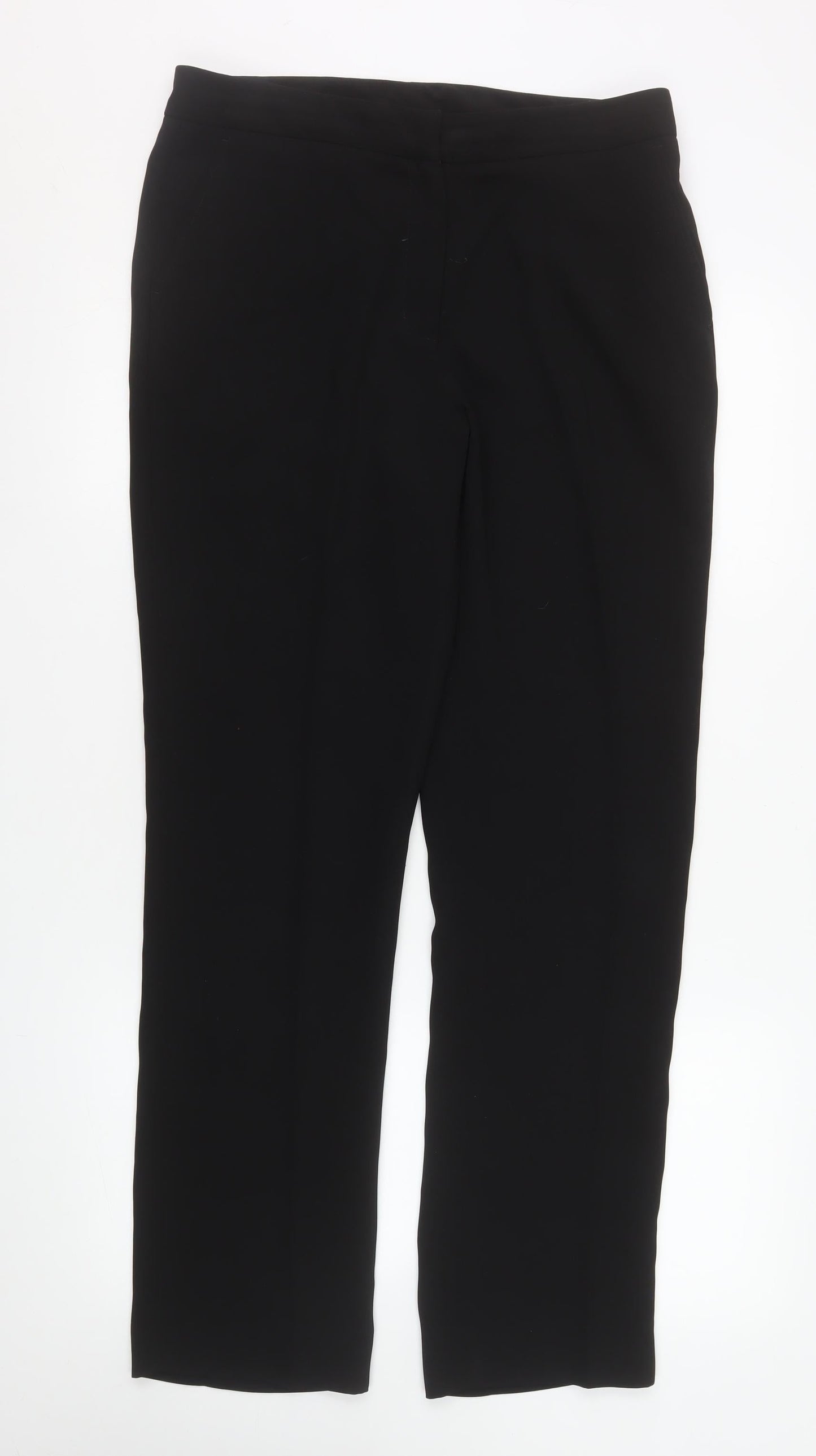 Womens UK Size 12 Skopes Regular Fit Dress Pants Black Trousers