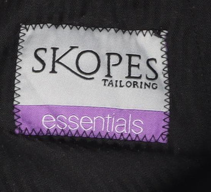 Womens UK Size 12 Skopes Regular Fit Dress Pants Black Trousers