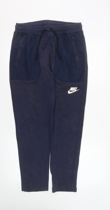 Mens UK Size M Nike Regular Fit Jogger Blue Trousers