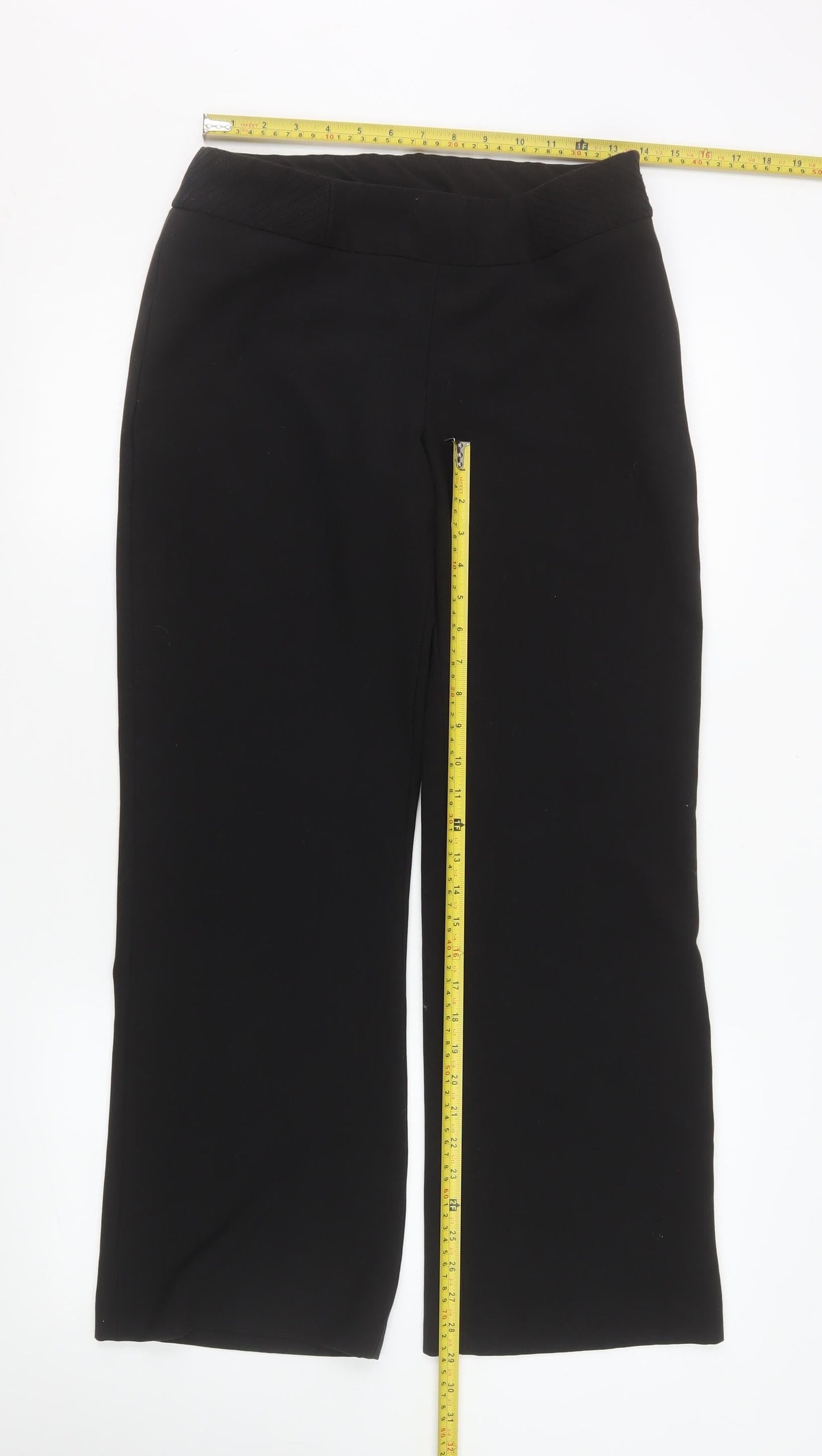 Womens UK Size 12 Wallis Regular Fit Business Casual Workwear Black Trousers