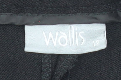 Womens UK Size 12 Wallis Regular Fit Business Casual Workwear Black Trousers