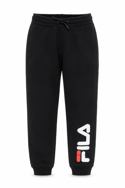 Front view of Fila boys’ black jogger sweatpants 10-12 years cotton blend activewear