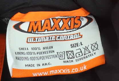 Maxxis Men's Orange Black L Puffer Jacket Waterproof Lined Windproof