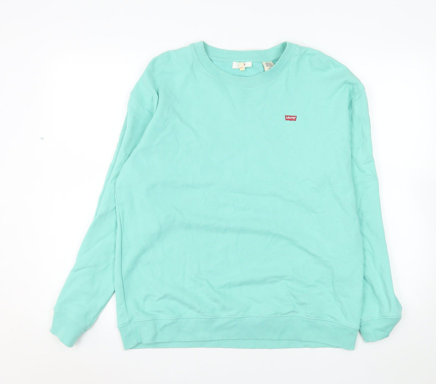 Mens UK Size S Levi's Green Pullover Sweatshirt