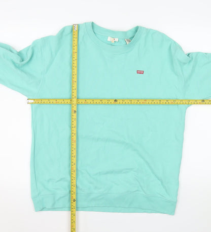 Mens UK Size S Levi's Green Pullover Sweatshirt