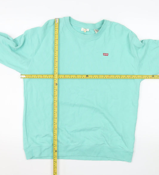 Mens UK Size S Levi's Green Pullover Sweatshirt