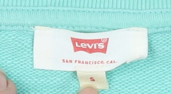 Mens UK Size S Levi's Green Pullover Sweatshirt
