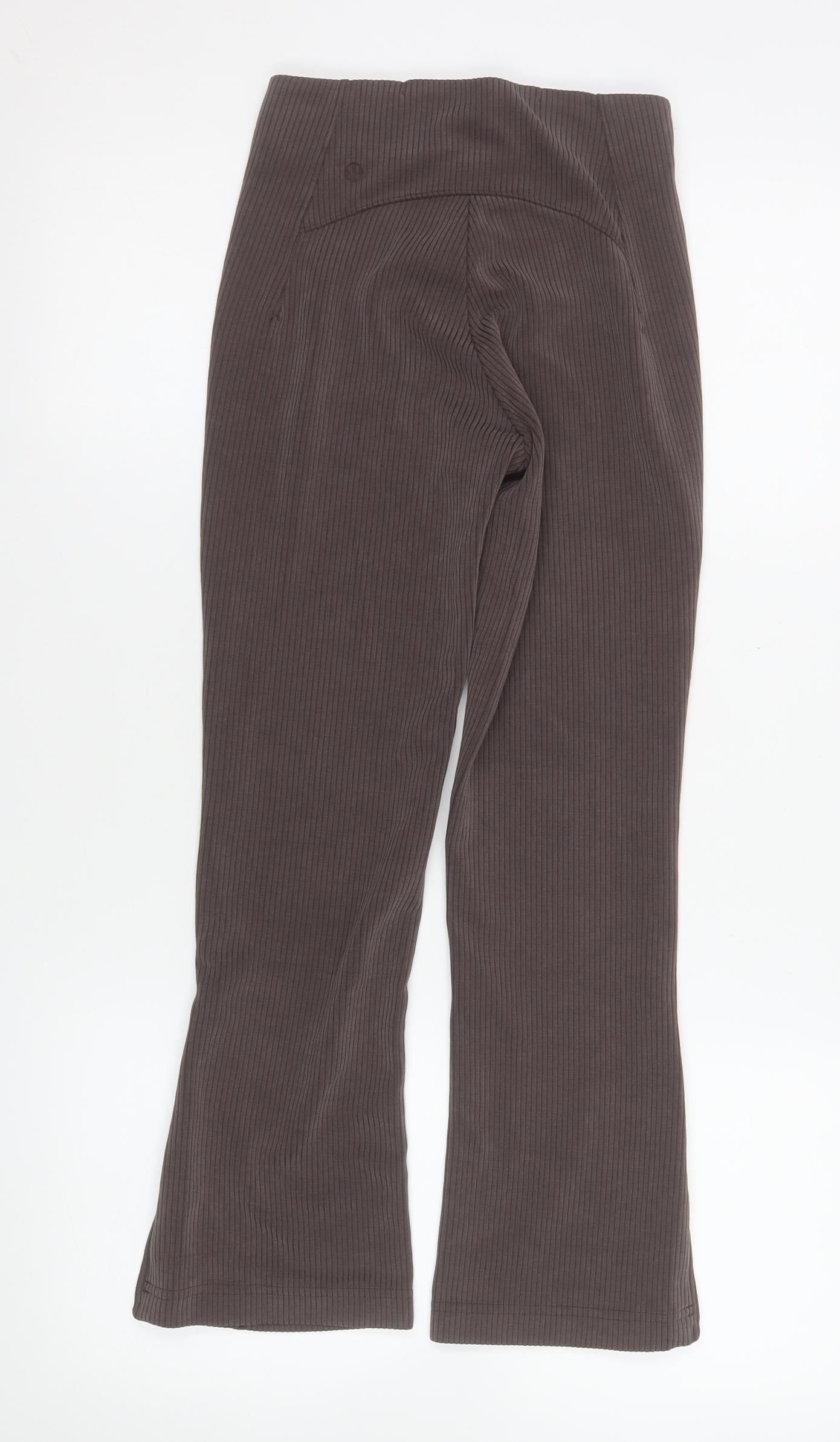 Womens UK Size 4 Lululemon Slim Fit Leggings Brown Trousers