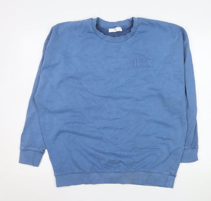 Mens UK Size S Marks and Spencer Blue Pullover Sweatshirt