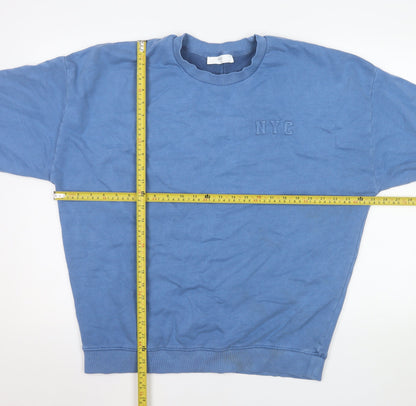 Mens UK Size S Marks and Spencer Blue Pullover Sweatshirt