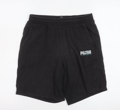 Puma Teens Black XL Sweat Shorts Gym & Training Activewear