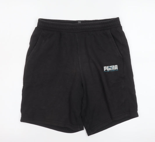Puma Teens Black XL Sweat Shorts Gym & Training Activewear