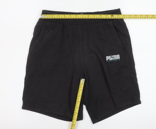 Puma Teens Black XL Sweat Shorts Gym & Training Activewear