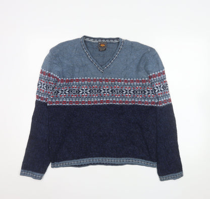 Mens UK Size XL Route 66 Blue Pullover Jumper