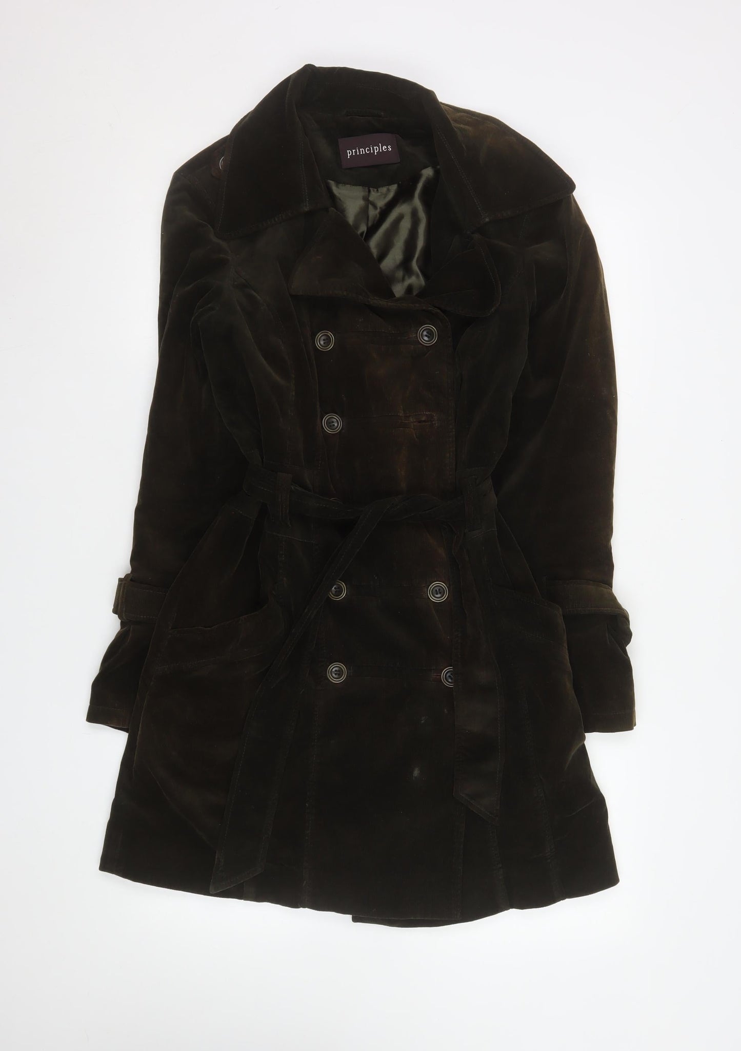 Womens UK Size 10 Principles Brown Trench Coat