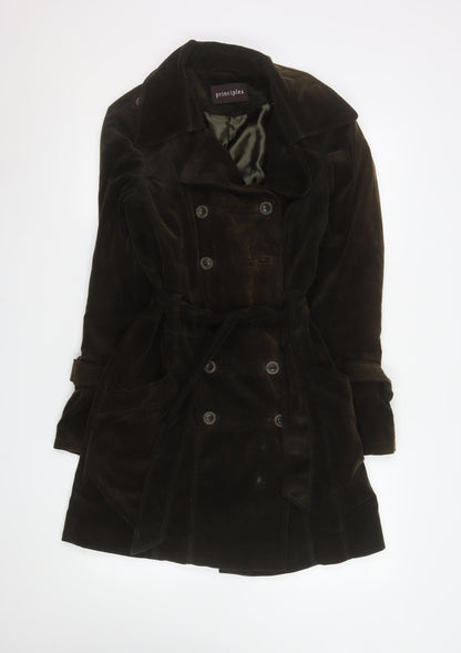 Womens UK Size 10 Principles Brown Trench Coat