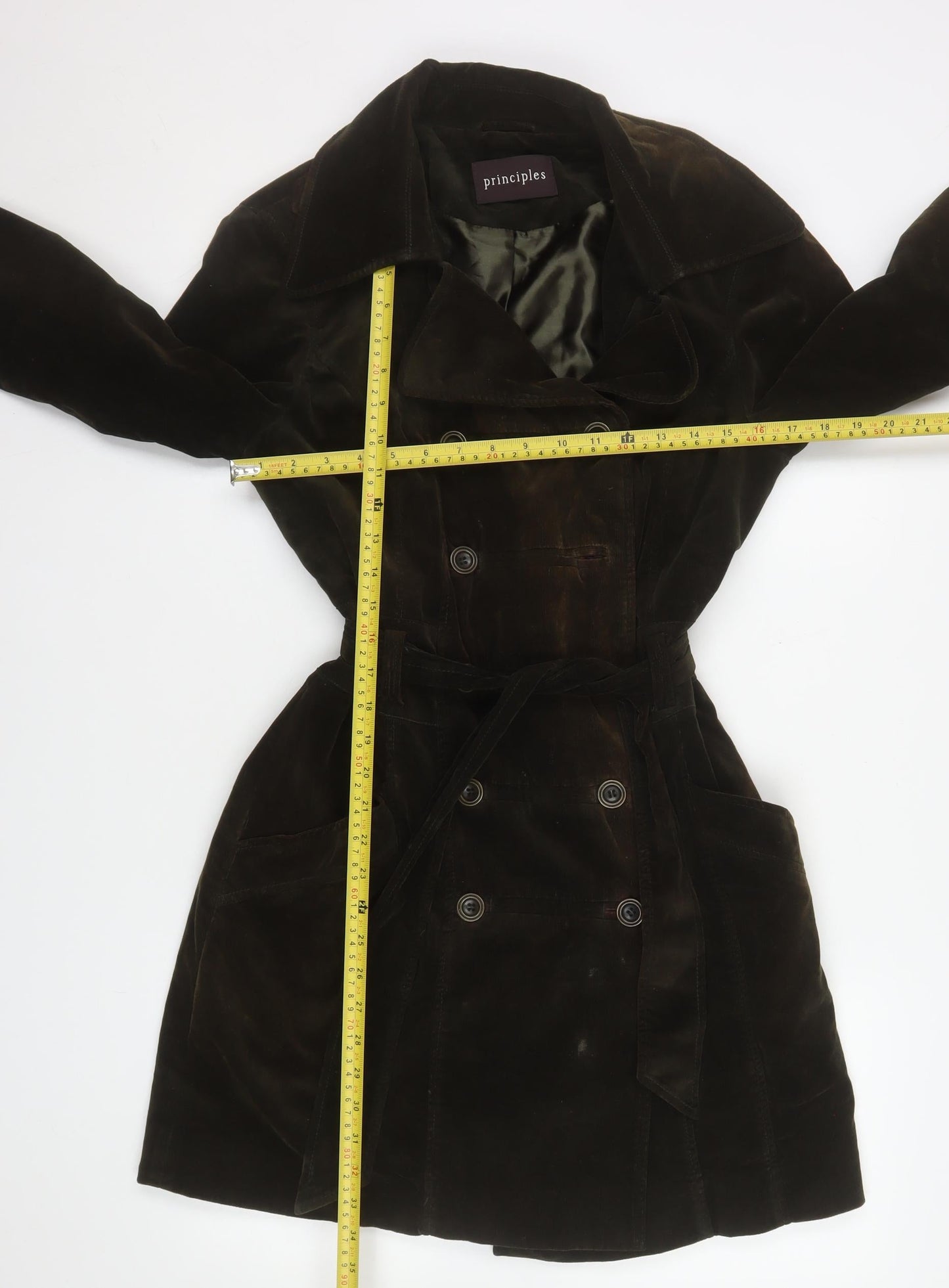 Womens UK Size 10 Principles Brown Trench Coat