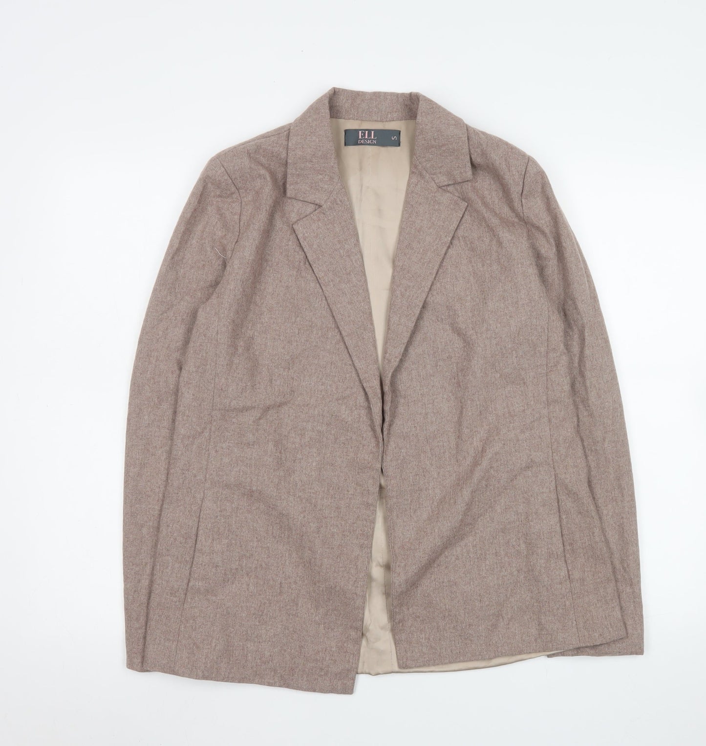 Womens UK Size S ELL Design Regular Beige Blazer