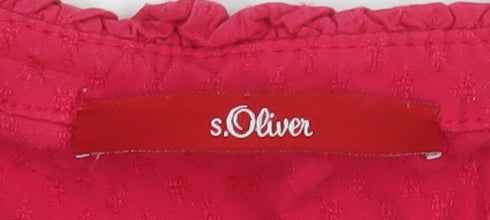Womens UK Size 14 s.Oliver Red Tunic Blouse