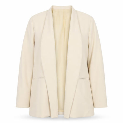 Boohoo Womens Beige Shawl Lapel Long Sleeve Blazer Jacket UK 18