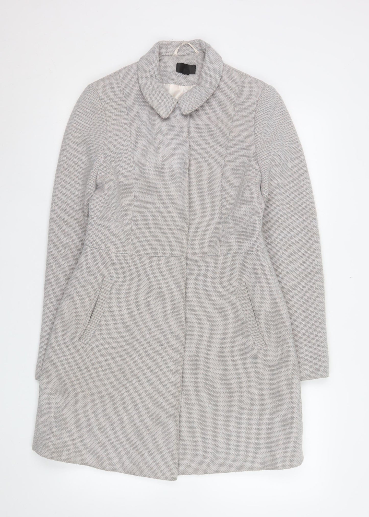 Womens UK Size 10 Topshop Grey Overcoat